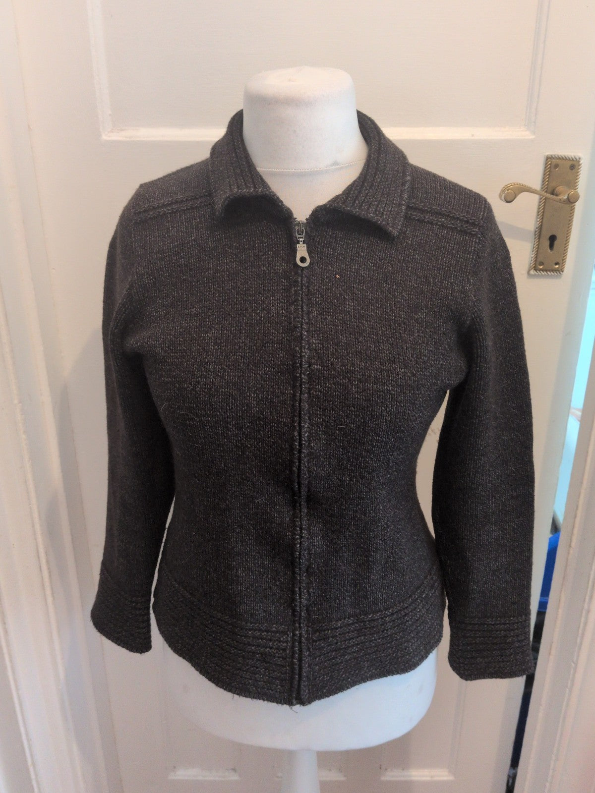 St Michael 12 Dark Grey Full Zip Jumper