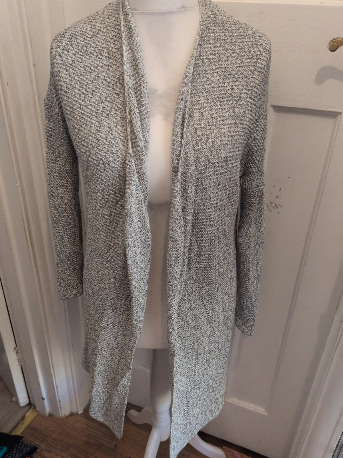 Esmara 10-12 Grey Flecked Open Cardigan