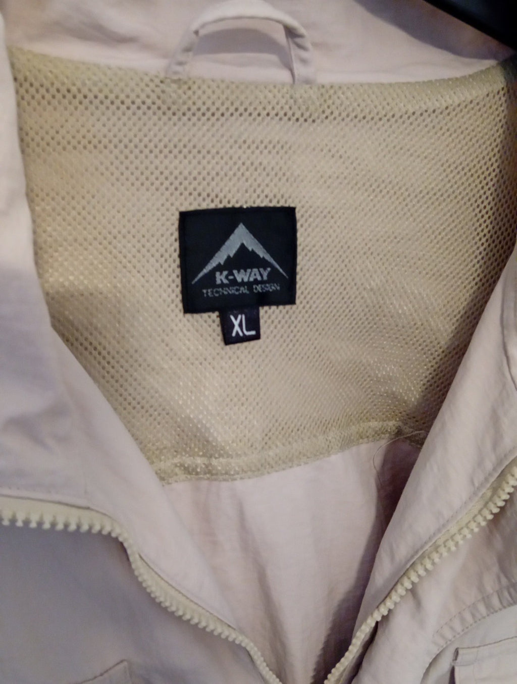 Mens Jacket Size XL K-WAY Beige