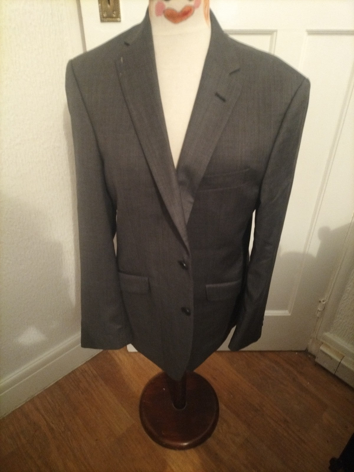 Mens Marks And Spencer Size 40M Grey Lined Padded Blazer/Jacket
