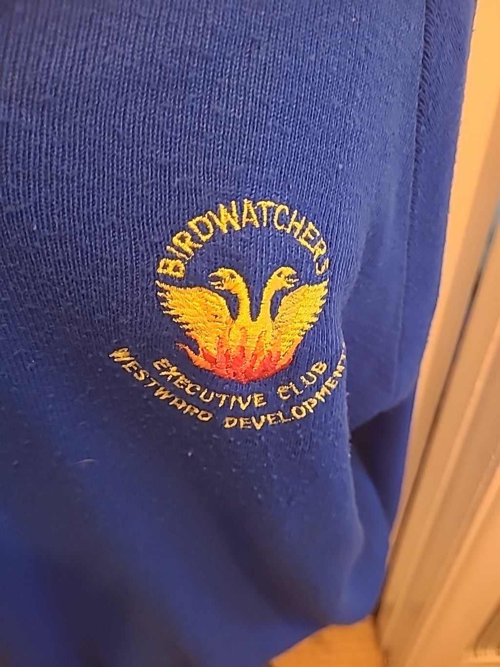 Mens Size Large Royal Blue Bird Watchers Jumper