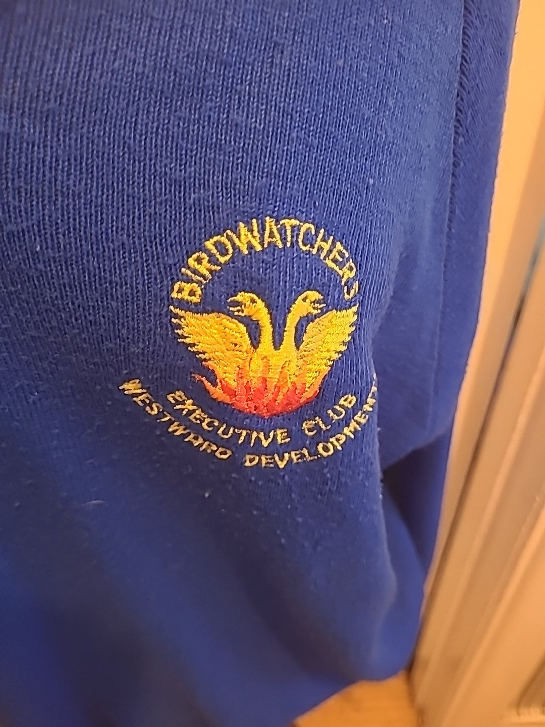 Mens Size Large Royal Blue Bird Watchers Jumper