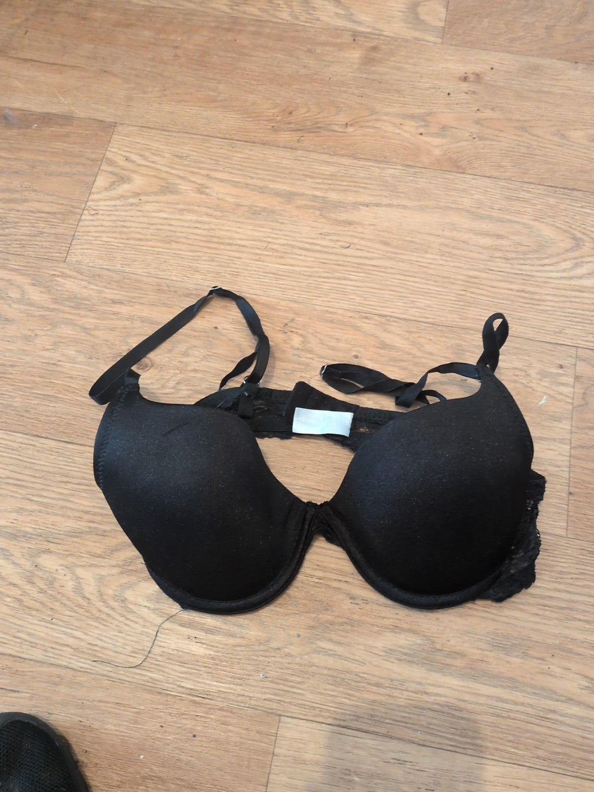 75B Black Padded And Wired Bra