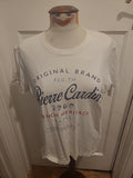 Mens Pierre Cardin Size Medium White Printed Shirt(Has Marks On)
