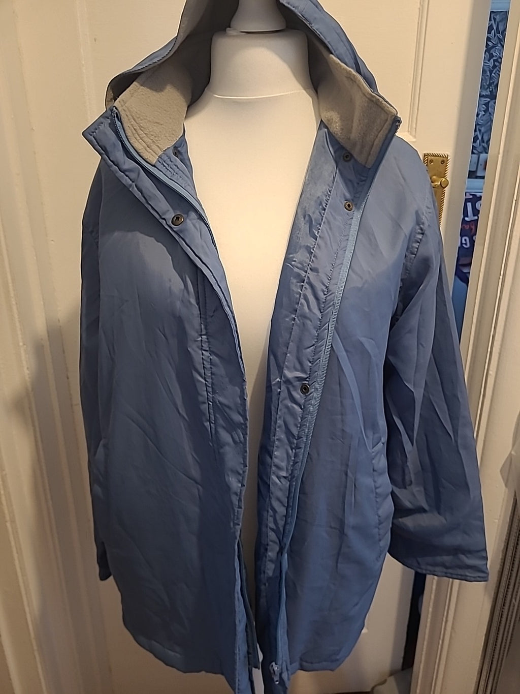 Ladies Damart Size Medium Blue Lined Jacket