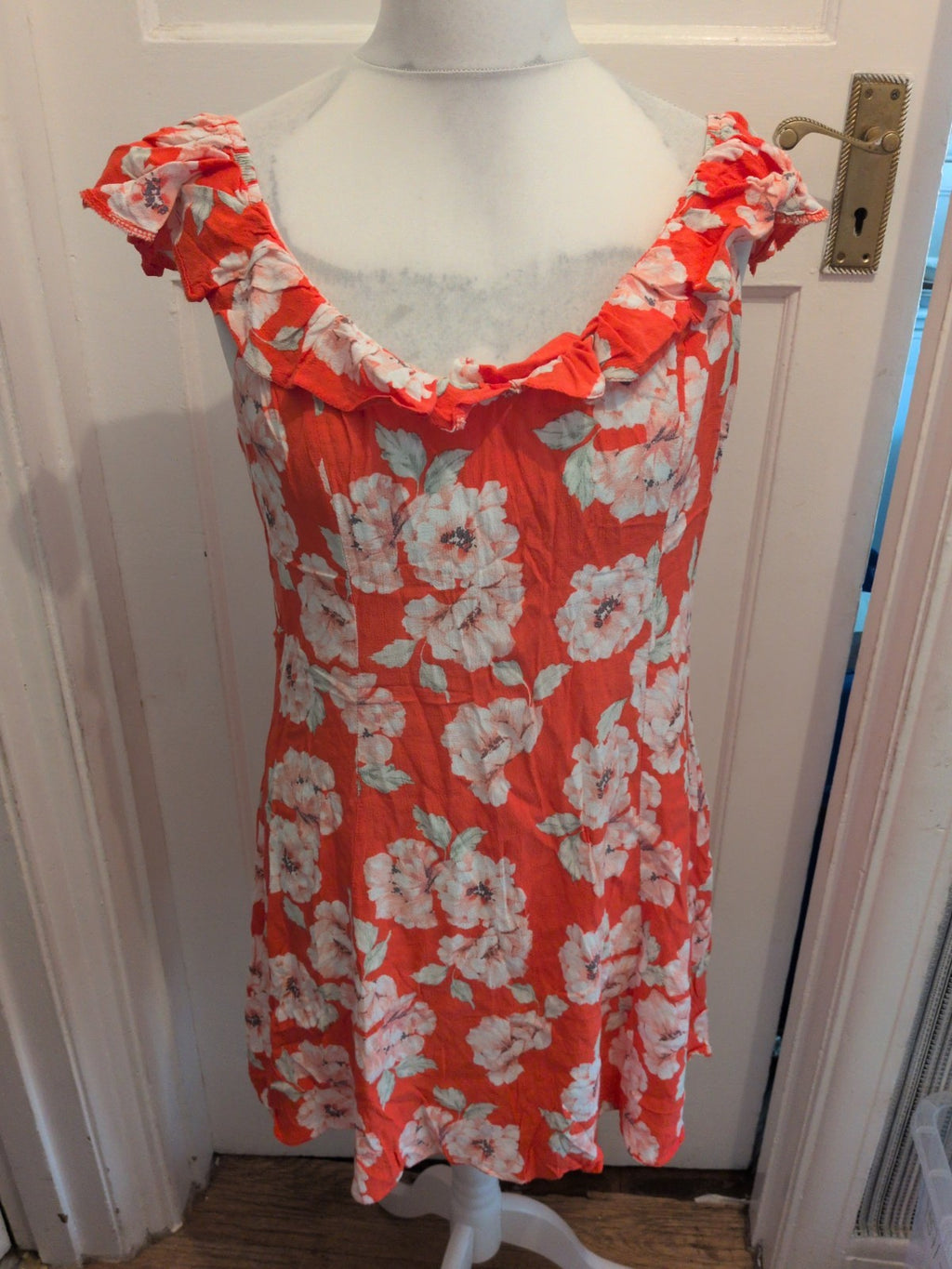 New Look 14 Coral Sleeveless Dress