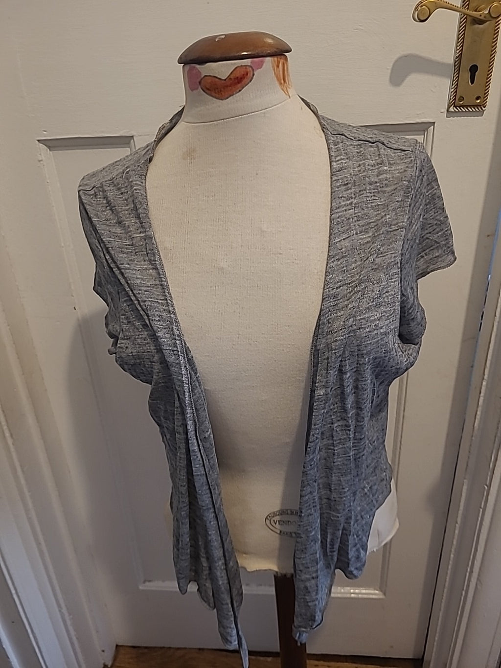 Ladies Per Una Size 20 Grey Self Tie Cardigan
