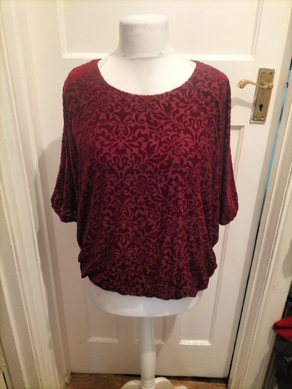 Ladies Bonmarche Size 16 Ruby Patterned Blouse