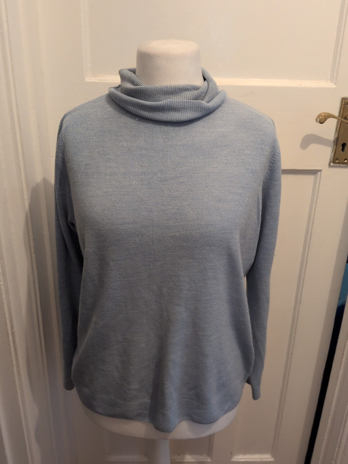 BHS 18 Pale Blue High Neck Pullover Jumper
