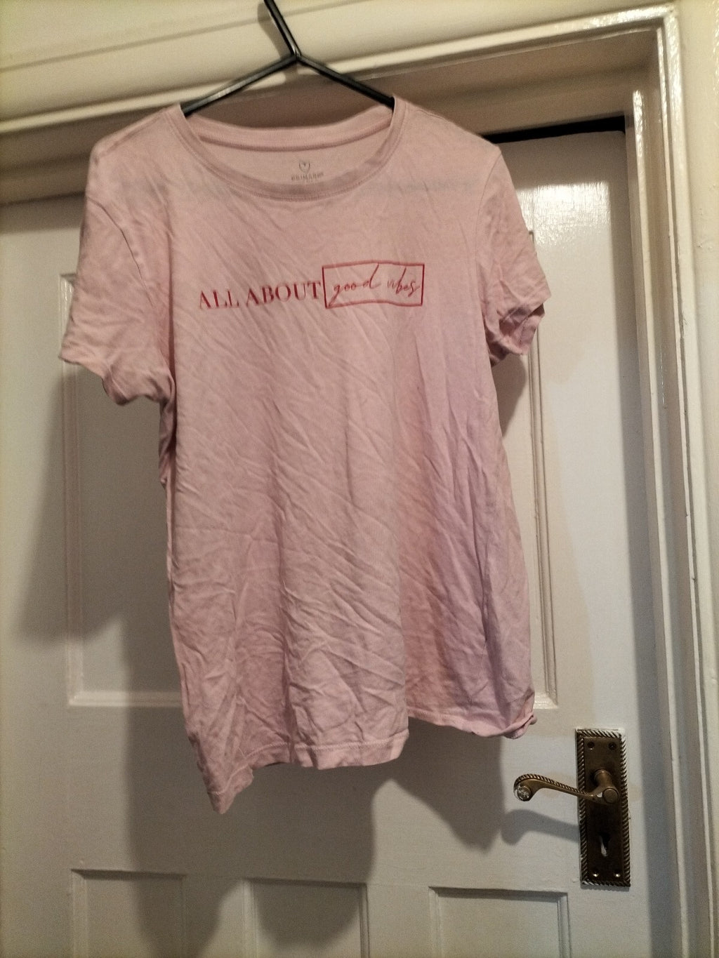 Ladies Primark 6-8 Pink Short Sleeved Tshirt