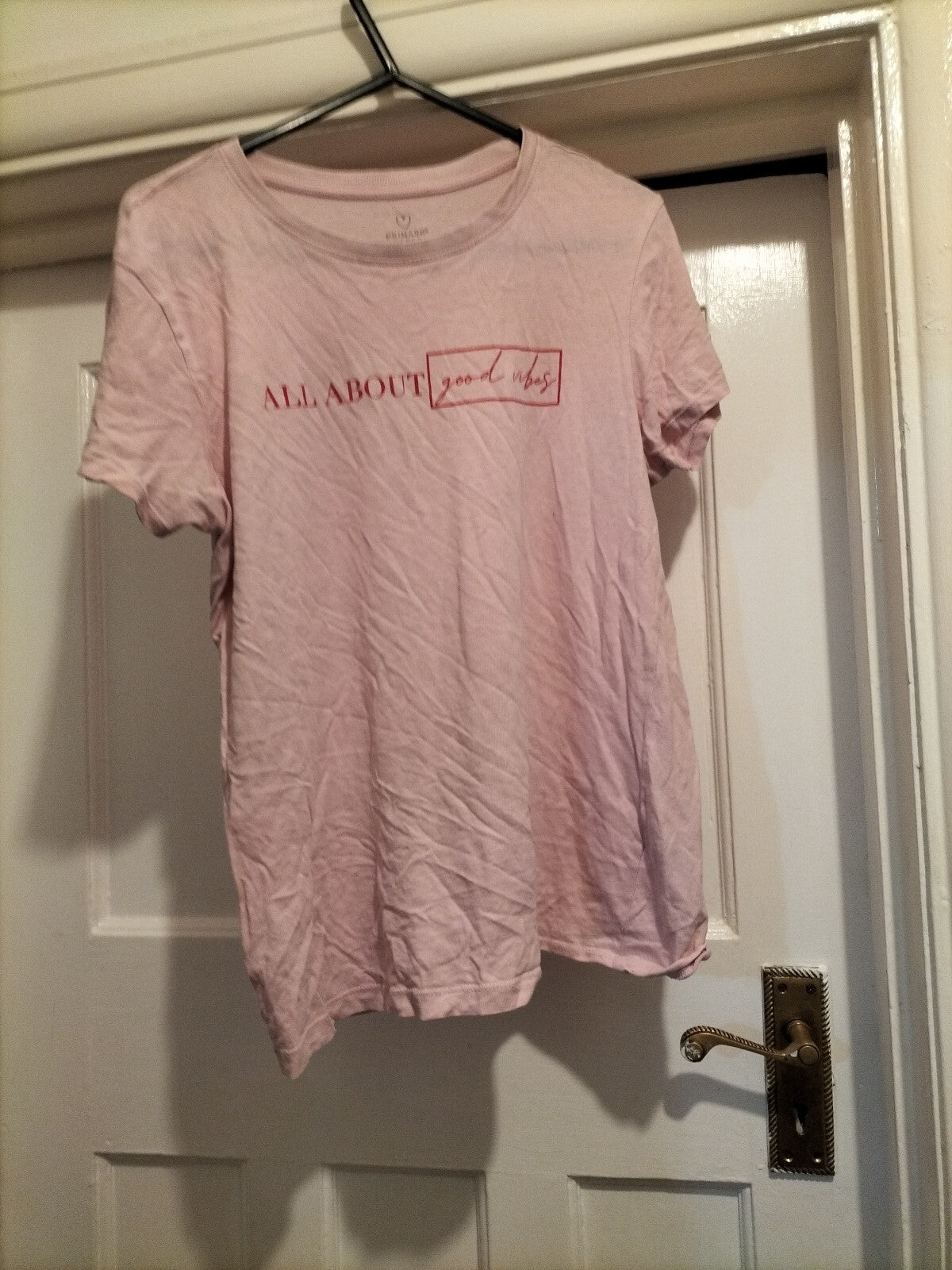 Ladies Primark 6-8 Pink Short Sleeved Tshirt