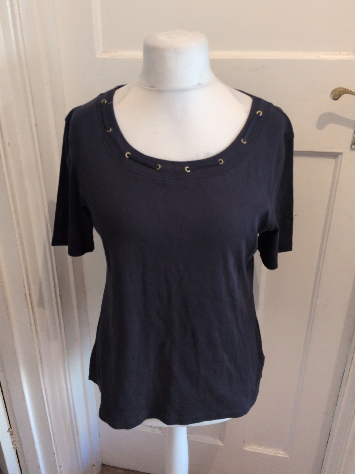Ladies Marianna Collection Size 16 Navy Short Sleeve T-shirt Blouse