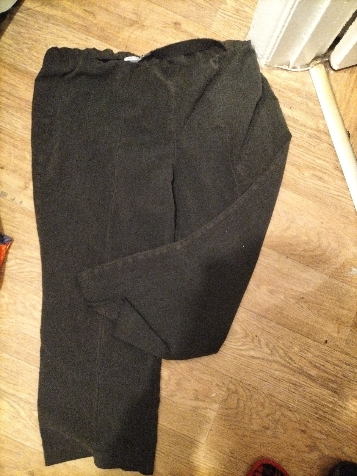 Ladies Bonmarche Size 20 Charcoal Elasticated Straight Leg Trousers
