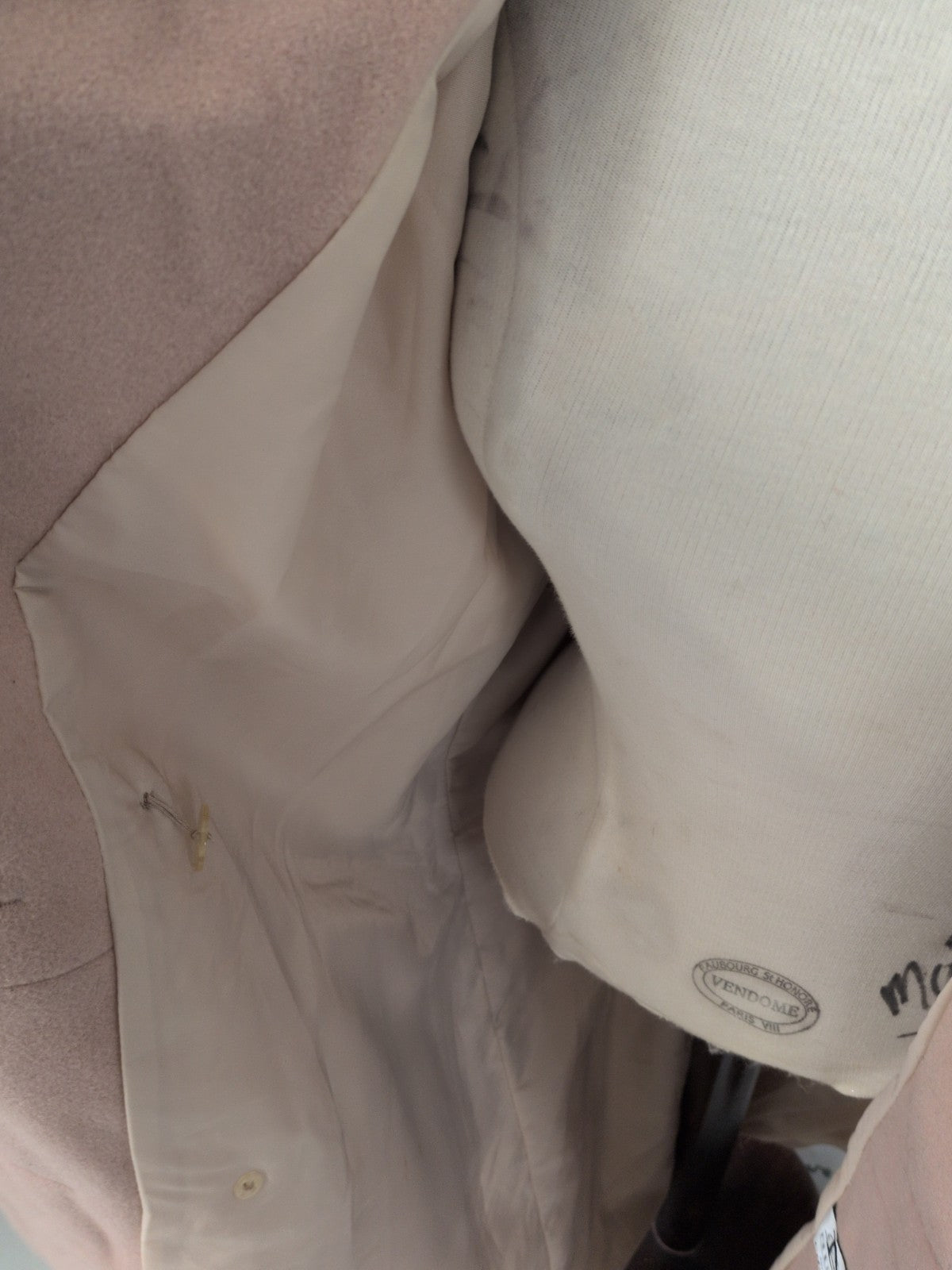 Nuage 14 Beige Lined Buttoned Cashmere Blended Jacket