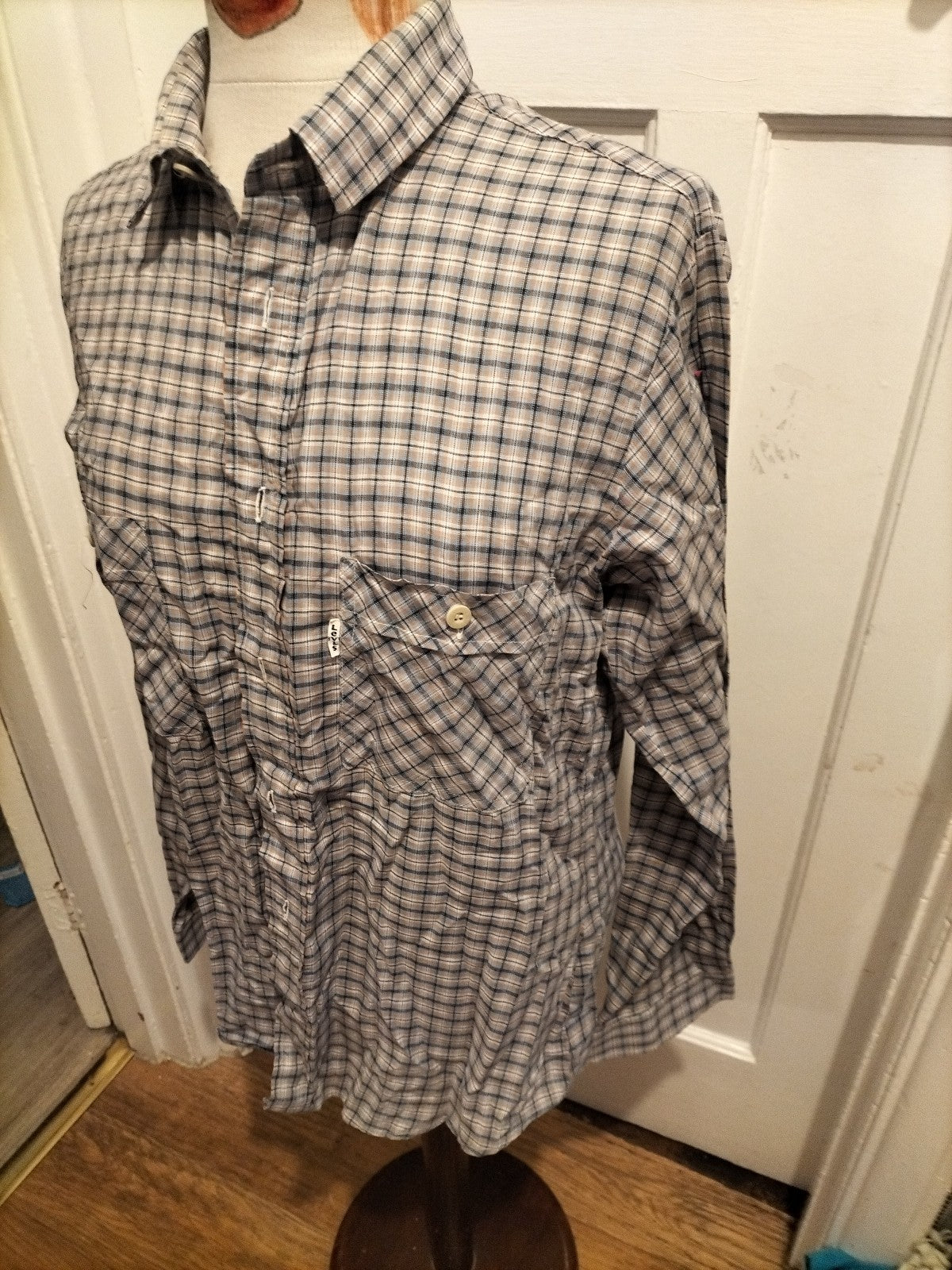 Mens Levi Strauss&Co 16.5in Multi Coloured Checked Long Sleeve Shirt