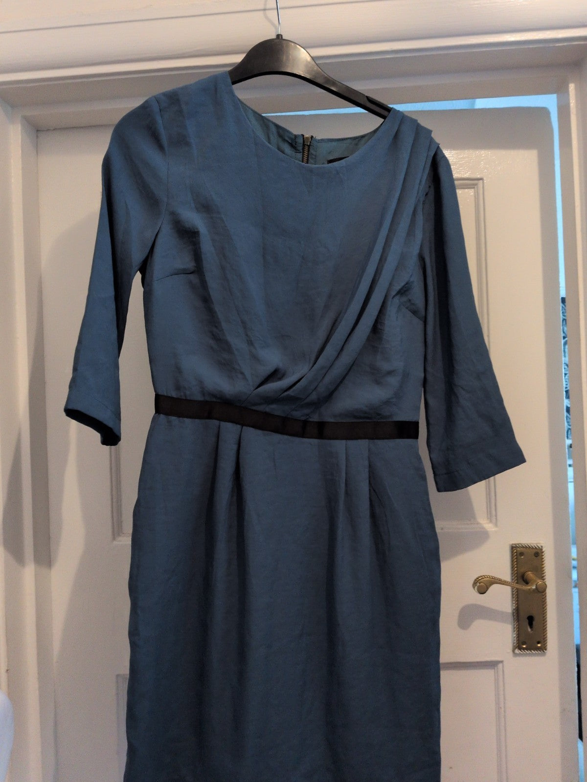 Topshop 10 Teal Half Sleeve Dress