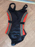 F&F 8 Black Orange And Green Swimsuit
