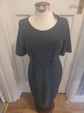 Brand New Ladies Tu Size 14 Fleck Short Sleeved Dress