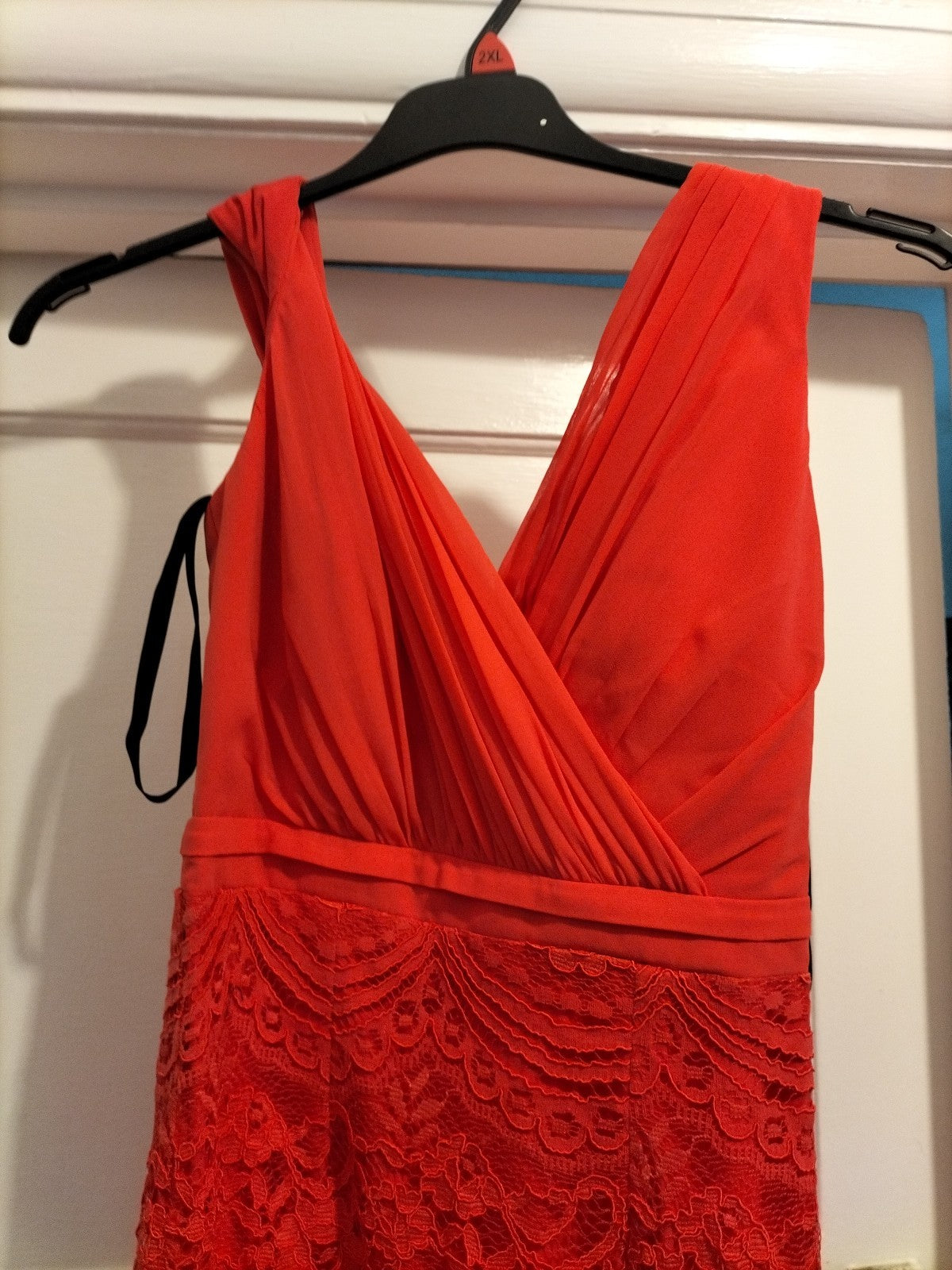 Ladies Little Mistress Size 6 Peach Lace Lined Sleeveless Special Occasion Dress