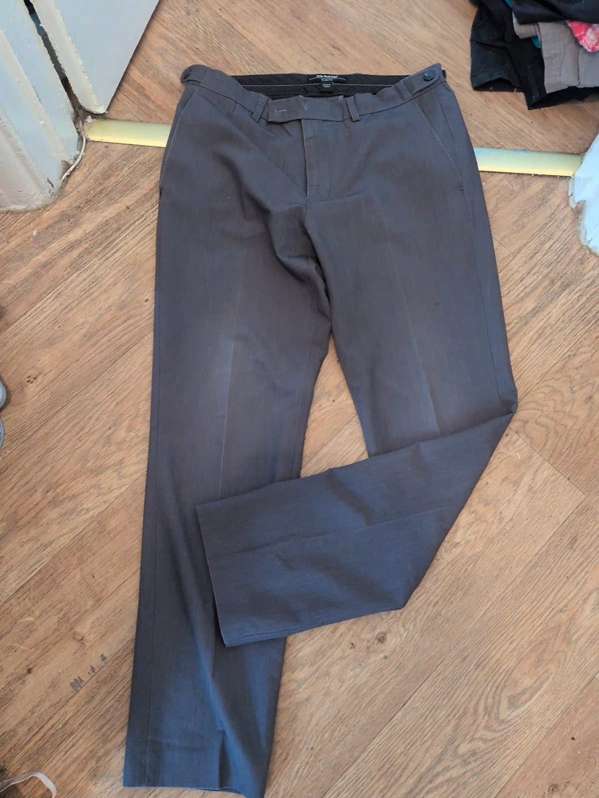 Cedarwood State 32short Grey Slim Fit Trousers Small Hole On Front