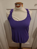 Ladies New Look Size 8 Purple Sleeveless Detailed Back Top