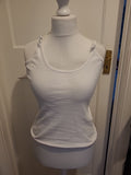 Ladies Ellie B Size 16 White Pure Cotton Strappy Vest