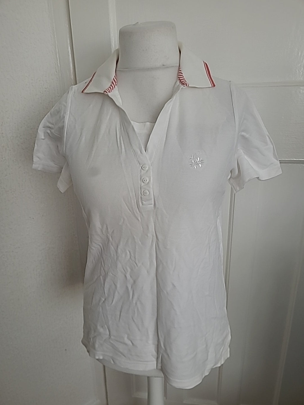 Mens Bm Casual Size Small White Polo