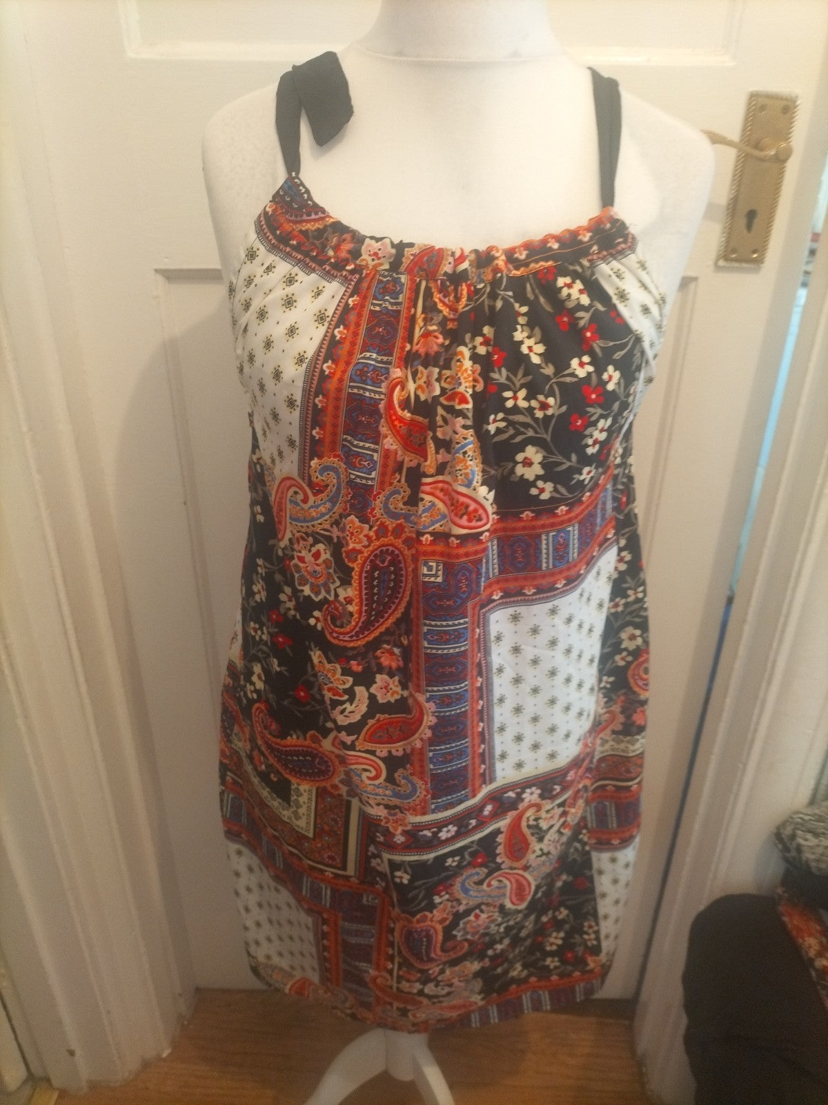 Ladies Pep&Co Size 12 Multicoloured Aztec Style Sleeveless Dress