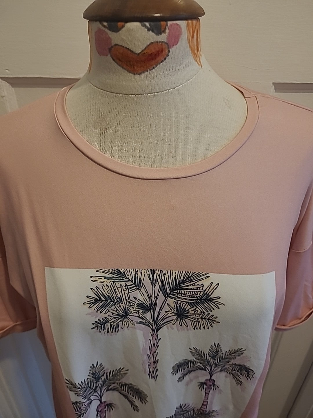 Ladies Day Dreams Size 8-10 Pink Short Sleeved Pyjama Top