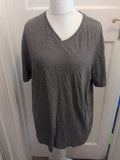 F&F Original 2XL Grey Fleck V Neck Tshirt Short Sleeve