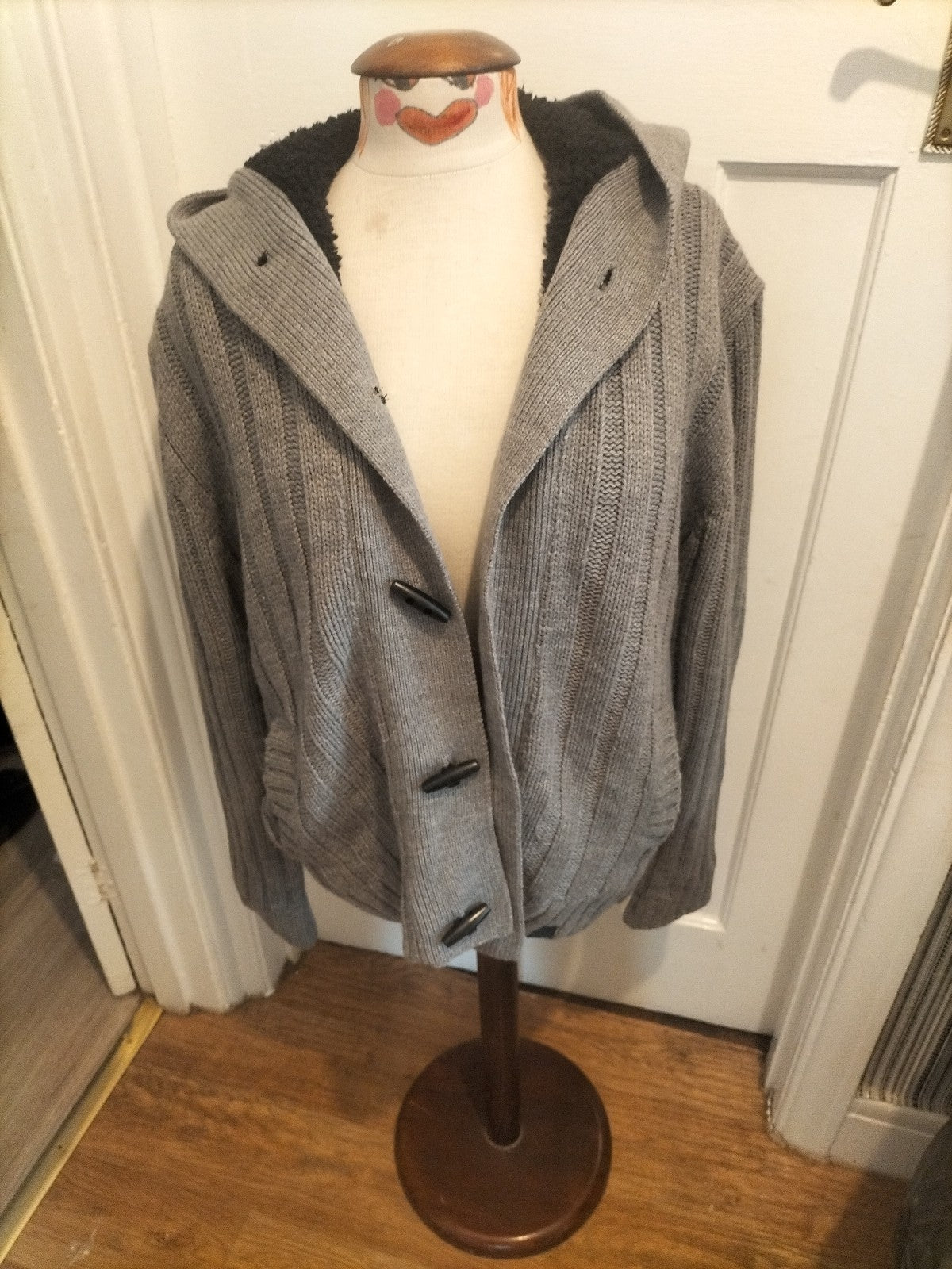 Mens D-Struct Size Medium Fleece Lined Grey Jacket