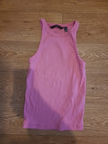 Ladies Vera Moda Size XS Pink Ribbed Sleeveless Tank Top