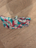 Boohoo 12 Green And Pink Boob Tube