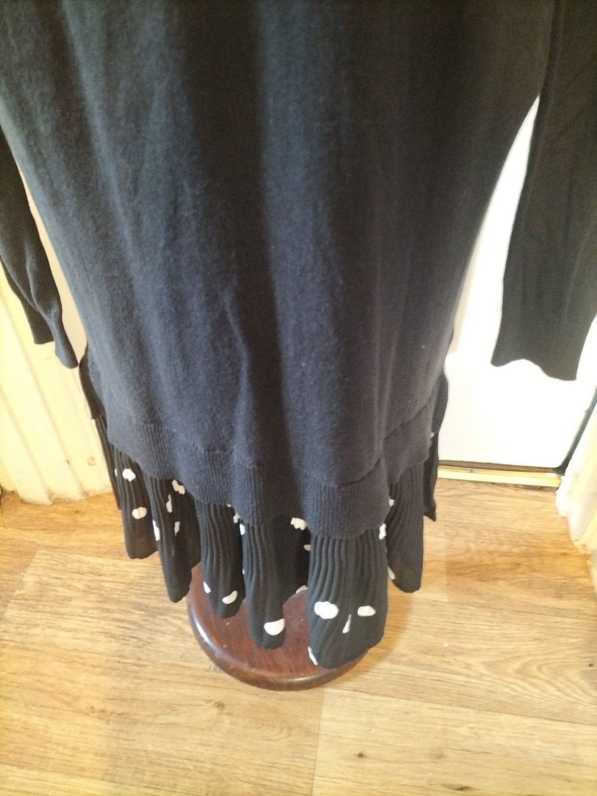 Ladies Next Size 10 Black Long Sleeved Dress