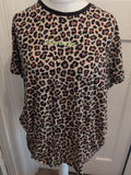Primark 18-20 Leopard Print "I Am Fearless" Pyjama Top