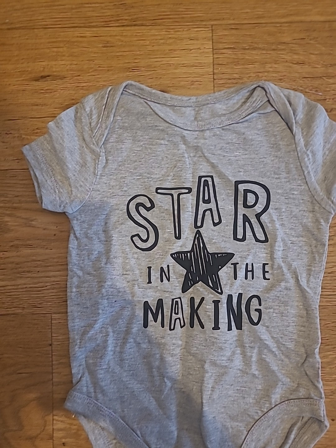 Boys Pep&Co Size 9-12 Months Grey *star* Babygrow