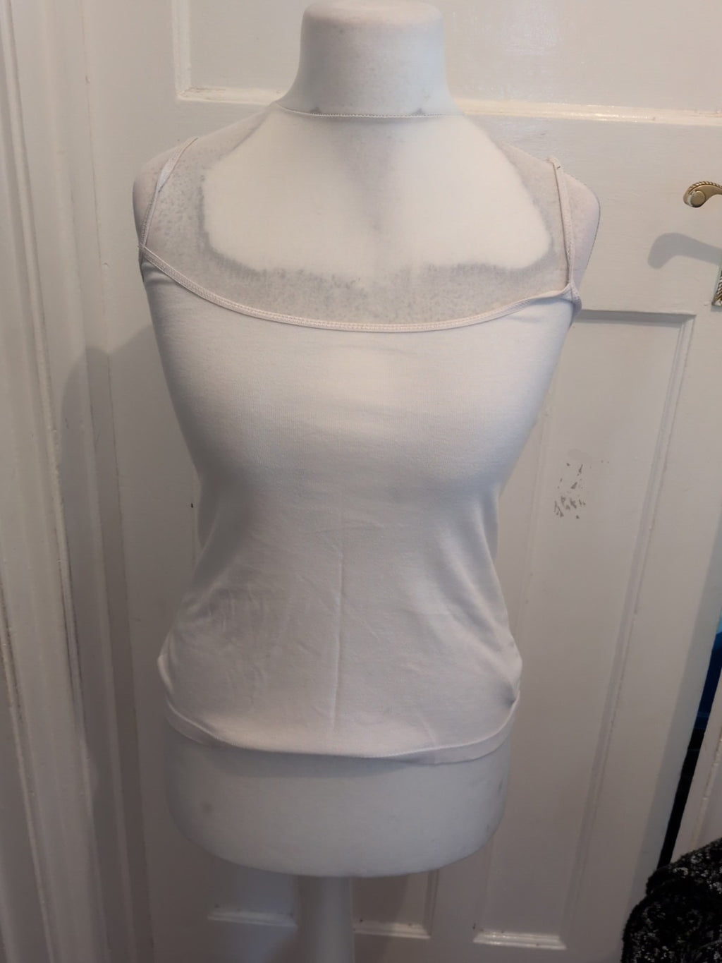New Look 12 White Cami Plain Sleeveless