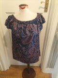 Ladies Primark Size 10 Navy/Pink Floral Pattern Sleeveless Dress