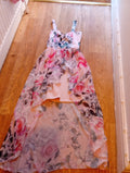 Ladies Stylewise Size 10 Pink Floral Sleeveless Dress
