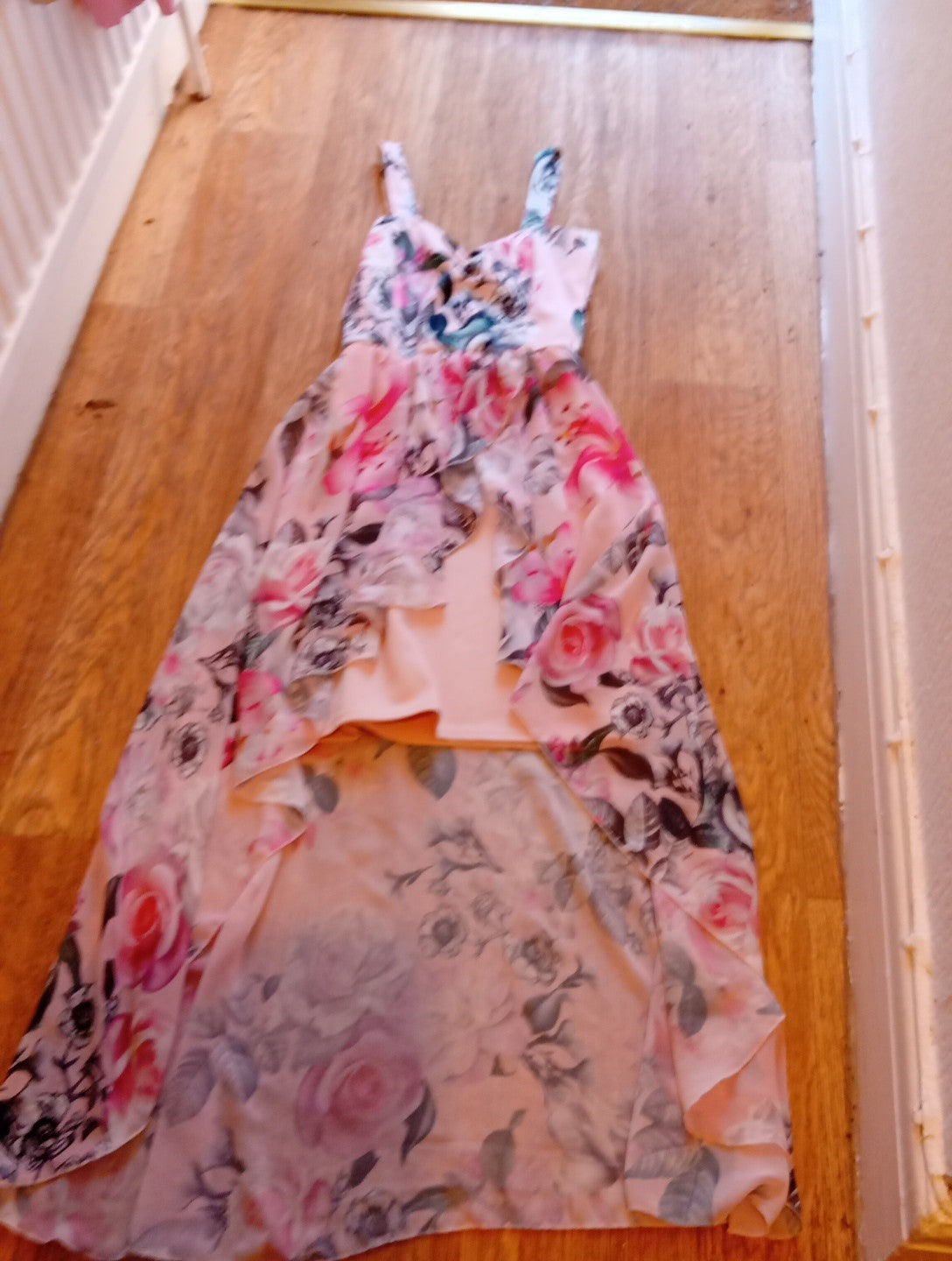 Ladies Stylewise Size 10 Pink Floral Sleeveless Dress