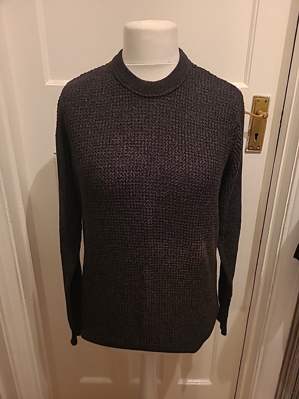 Mens Primark Size M Dark Grey Knit Jumper