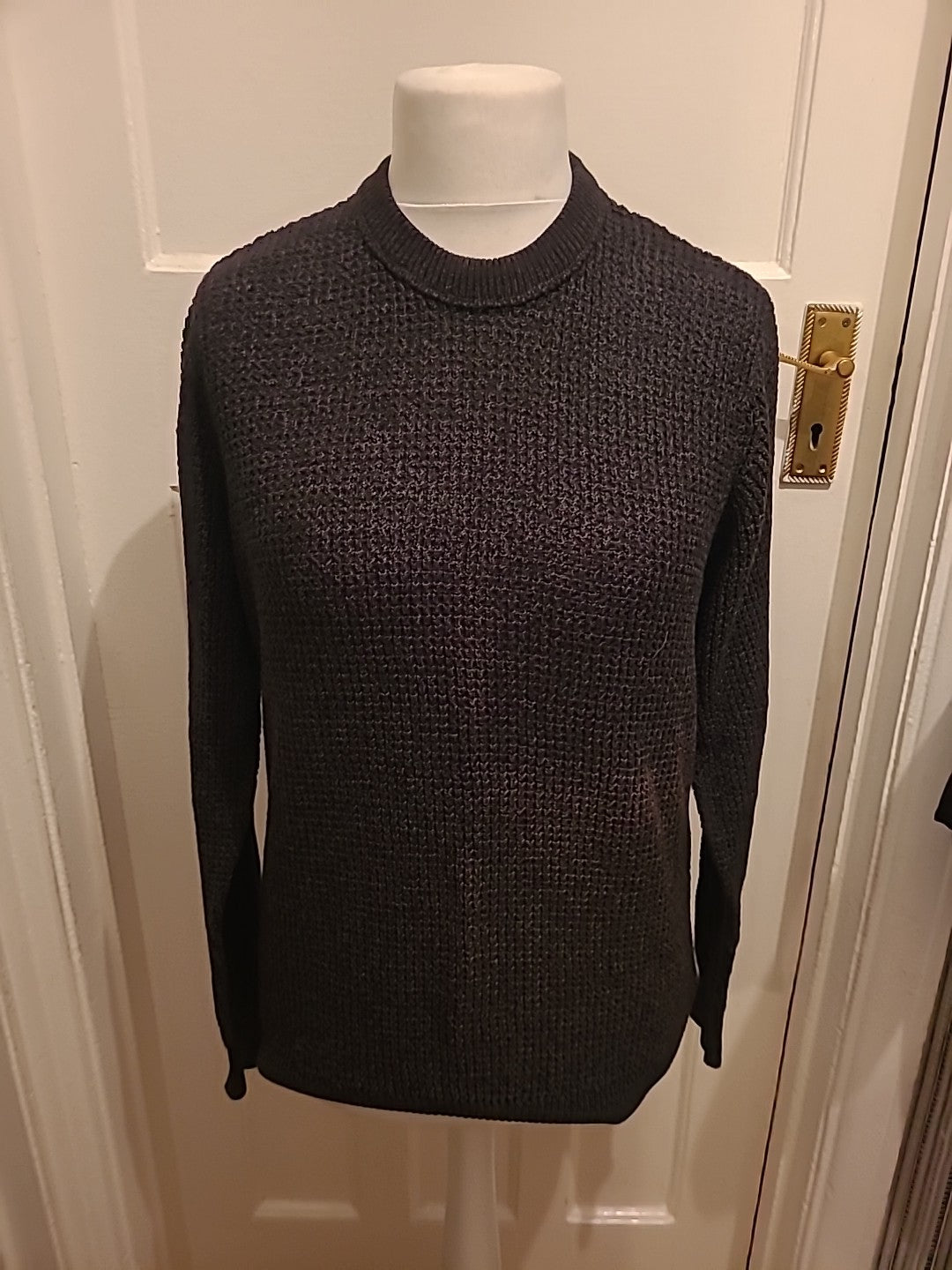 Mens Primark Size M Dark Grey Knit Jumper