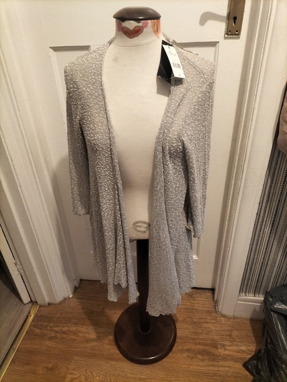 Brand New Ladies BM Collection Size Medium Grey Fleck Mid Sleeved Cardigan...