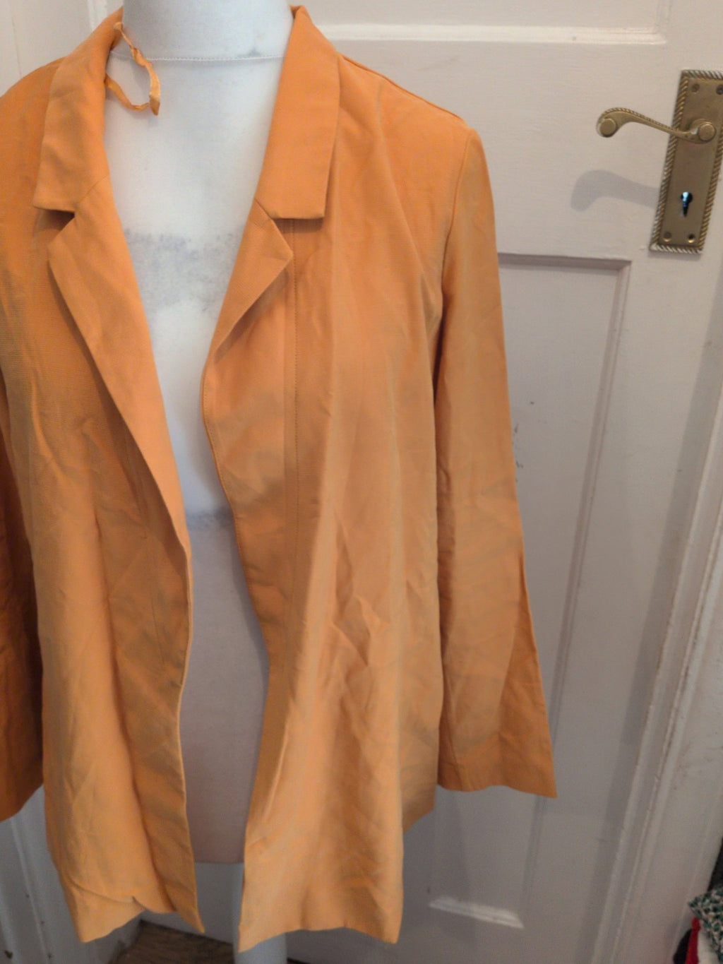 Primark 12 Orange Long Sleeve Open Blouse
