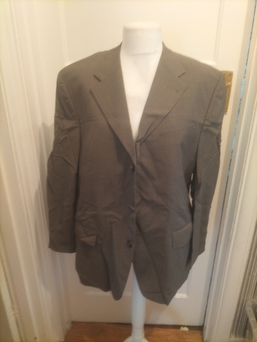 Mens Size XL Grey Pure New Wool Lined Padded Blazer
