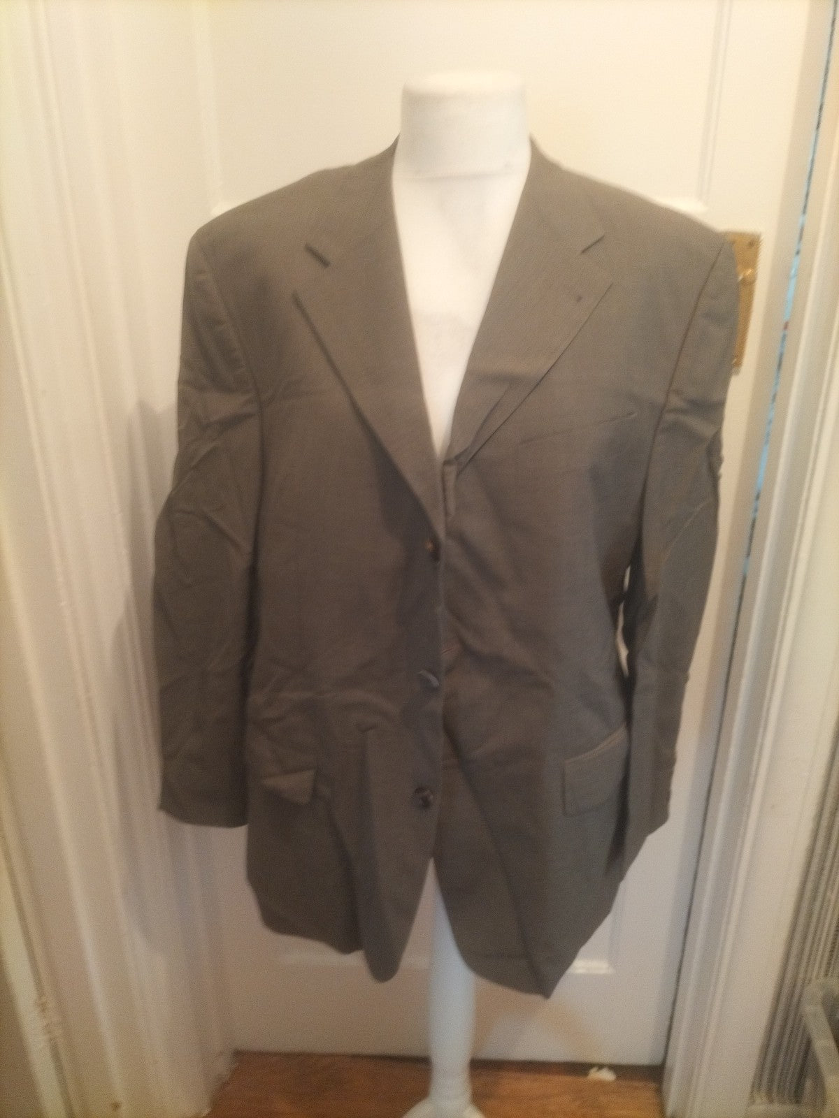 Mens Size XL Grey Pure New Wool Lined Padded Blazer