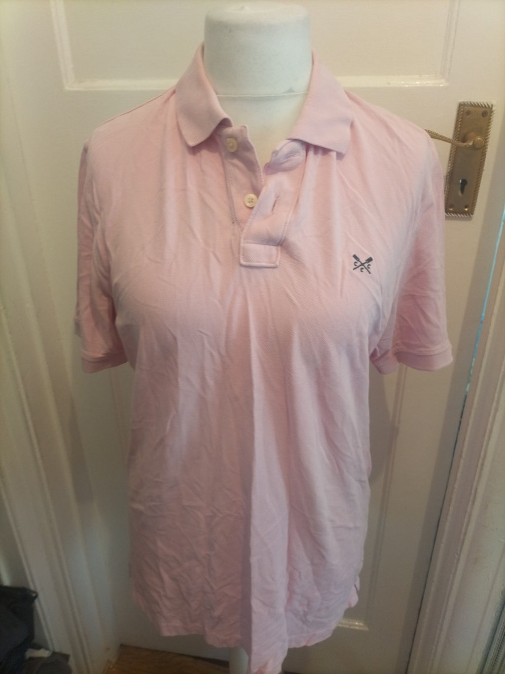 Mens Crew Clothing Size M Pink Short Sleeved Polo