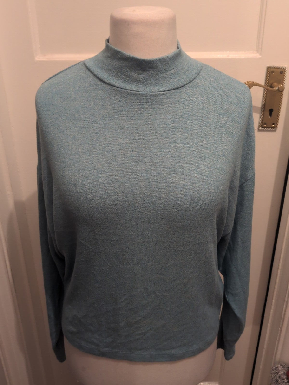 Ladies Primark Size 10-12 Aqua Long Sleeved Jumper