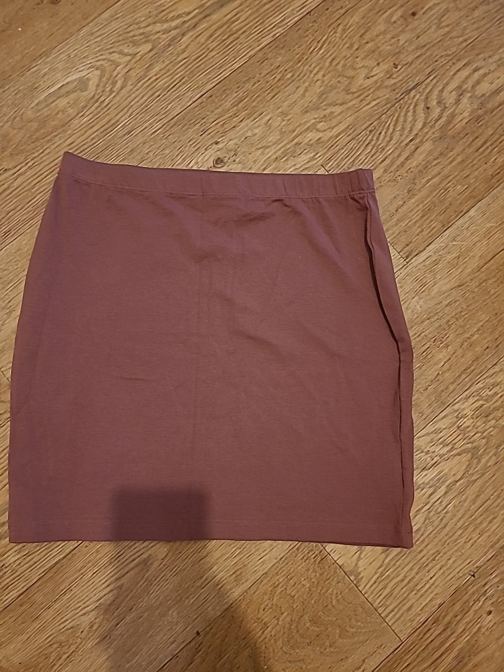 Ladies Primark Size 10 Brown Elasticated Mini Skirt