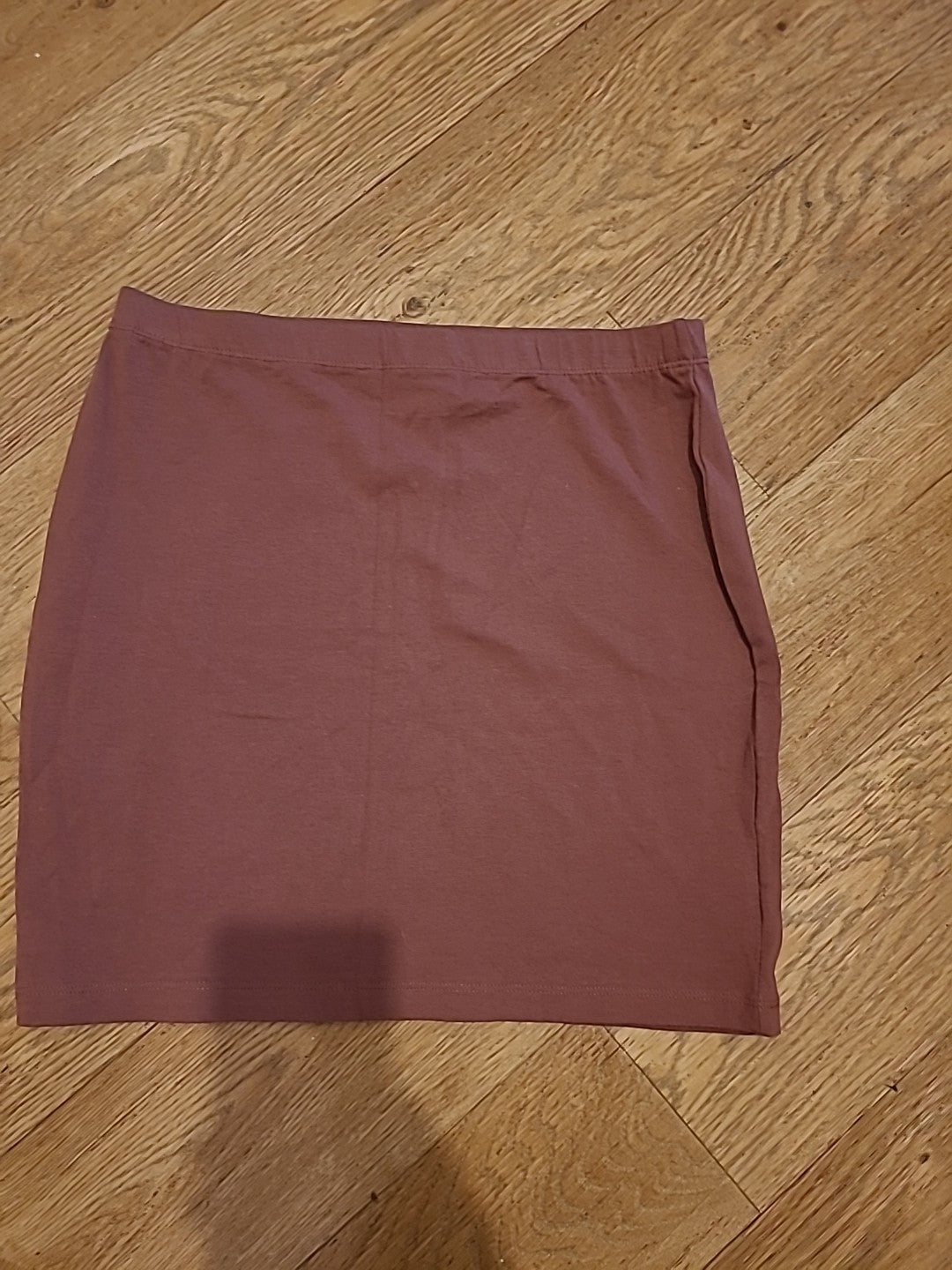 Ladies Primark Size 10 Brown Elasticated Mini Skirt